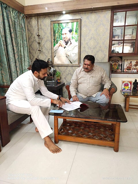 Discussion between Dhairyashil Mane and Sanjay Mandlik on water issue of Ichalkaranji city