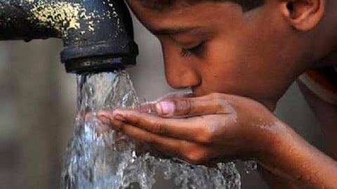 drinking water