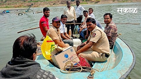 Revenue and police have launched a joint operation against illegal sand thieves in Wadgaon Shindodi and Mhase Shivara..jpg