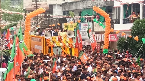 Road show by CM Devendra Fadnavis at Nagpur for Maharashtra Vidhansabha 2019