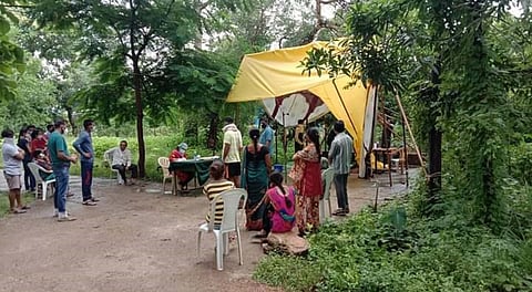 Tent collapsed
