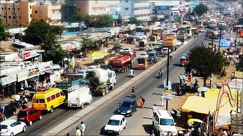 Traffic on Pune Road has been diverted to Bhima Koregaon in Pune district on the occasion of Vijayasthambh program on January one.jpg