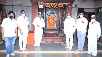 BJP leader MLA Radhakrishna Vikhe Patil paid a courtesy call on Mhasoba