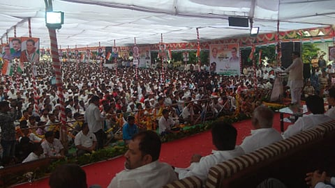 sixth day of the Jana Sanghrsh Yatra in Indapur