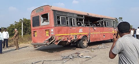 अपघातग्रस्त बस