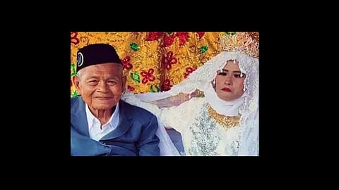 103 year old man marries 23 year old lady in Indonesia