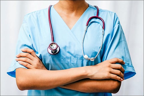 doctor lady working on corona patient society member said to vacant flat else will rape