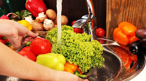 Disinfect vegetables with organic matter