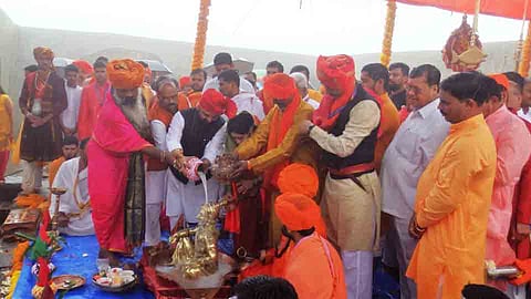 The coronation of the king chatrapati shivaji maharaj in Raigad
