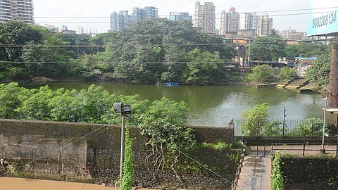काेपरा तलावाची दुरवस्‍था.