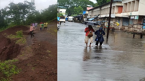 महाडमध्ये आजही मुसळधार पावसामुळे पुराची भीती कायम, दरड कोसळल्याने घरांचं नुकसान