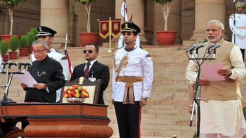 pm modi with pranab mukharjee