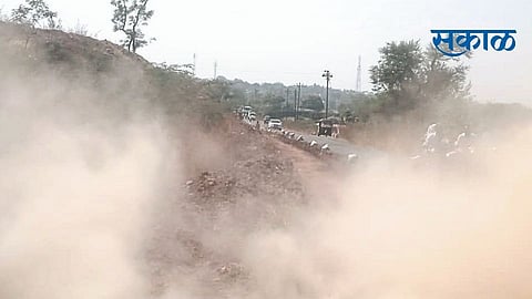 Work on the state highway in a row is slow