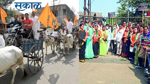 धुळ्यात इंधन, वीजप्रश्‍नी सेना- भाजप आमनेसामेने 