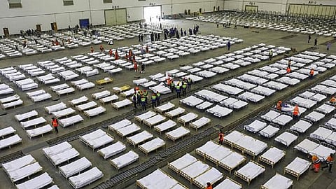 corona patients beds