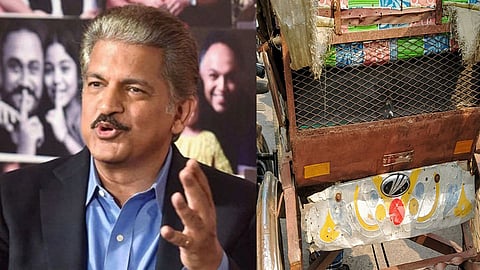 Anand Mahindra tweets about Cycle Auto with Mahindra Logo