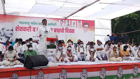 Congress started agitation against farmers and labor laws nashik marathi news