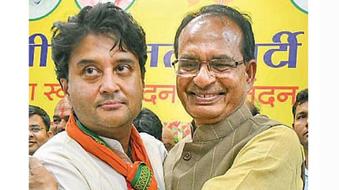 ज्योतिरादीत्य शिंदे-शिवराजसिंह चौहान. 