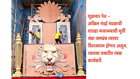 मिरवणुकीत विविध आकर्षक रथ
