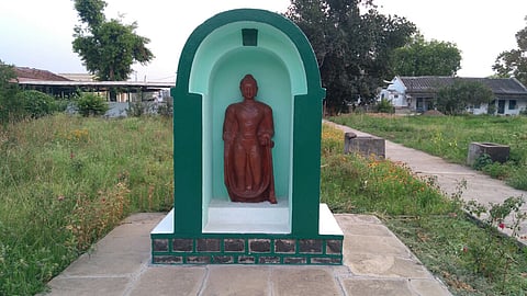 Ancient Buddha statue found in the Ramadham Ashram 
