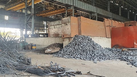 जालना : कोरोनामुळे सध्या स्टील कारखान्‍यातील शुकशुकाट. 