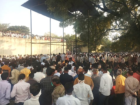 Funeral of Gauri Gadakh at Sonai