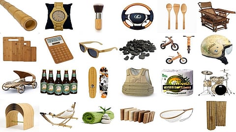 Man made things using bamboo instead of plastic 