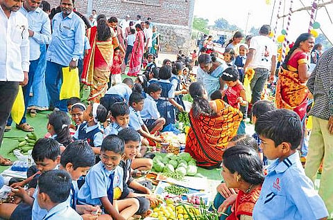 Vegetables marketed by children