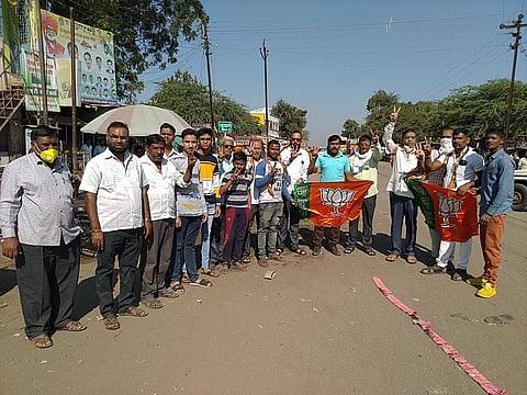 अमरिशभाई पटेल यांच्या विजयानिमित्त निजामपूर-जैताणेत जल्लोष 
