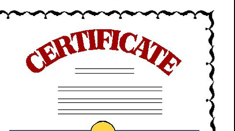 certificate 