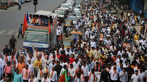 fake party workers in Chandrakant patil rally at Pune