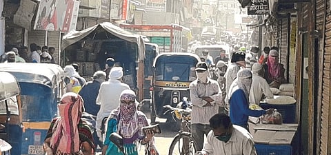 औरंगाबाद शहरातील गर्दी