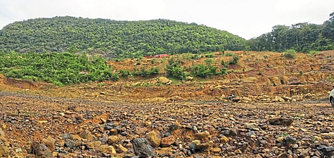 सुरजागड : येथील लोह खनिज प्रकल्पाची जमीन. 