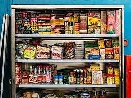 Shoppers selling essential goods during the shutdown period are stocking up and selling essential items