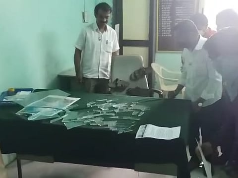 Demolition of MNS road in Pathardi