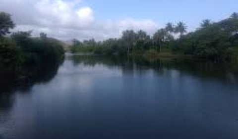 The body of the young man in the mula river water