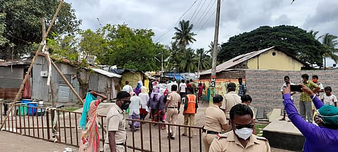  In Indiranagar sangali slum Containment zone demolished