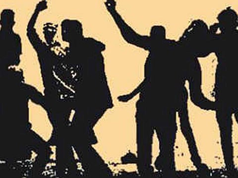 two groups clashed