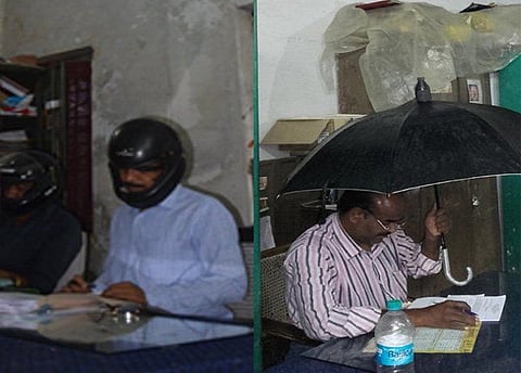 Time to sit with umbrella on Gram Panchayat Secretary