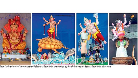 सांगली : मिरजेत कल्पक मूर्ती, पौराणिक संकल्पनांवर भर