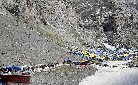 अमरनाथ यात्रा स्थगित; भाविकांना परतीचे आवाहन
