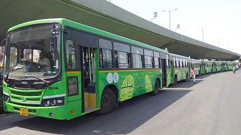 Four buses hired by Pune Municipal Corporation from Ralegan Siddhi Women Self Help Group