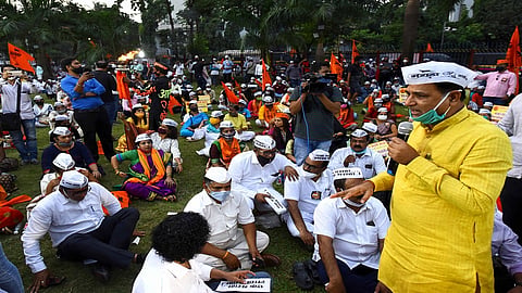 मुख्यमंत्र्यांऐवजी परिवहनमंत्र्यांशी मराठा मोर्चा आंदोलकांची चर्चा