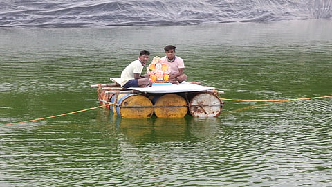 पुढच्या वर्षी लवकर या...जयघोष... सातारा शहरातील मानाच्या गणपतींनी राखली परंपरा