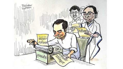 ढिंग टांग! : राजीनामापर्व! 
