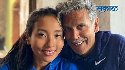 actor and model milind soman celebrates 7 years of togetherness 