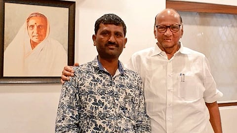 NCP leader Sharad Pawar thanks to sunil Shukre for vegetables