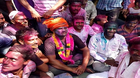 Tradition of son in law  procession on donkey in Beed district