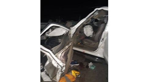 accident at Lucknow Agra highway near Kanpur 