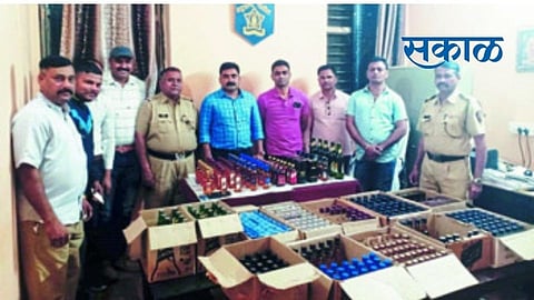 आधी पायी चालून केली खात्री, मग टाकली धाड आणि जप्त केली विदेशी दारूचा साठा 